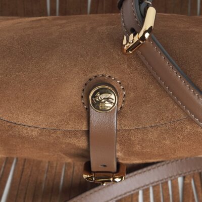 Etro Small Suede Fringed Pony Shoulder Bag - Image 5