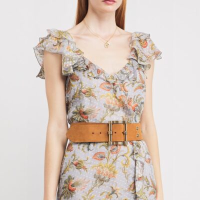 Etro Suede Studded Wide Belt - Image 2