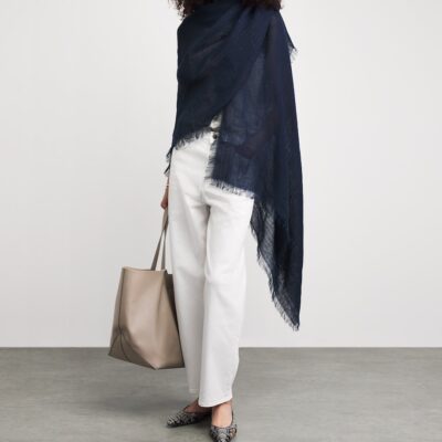 Fabiana Filippi Linen-Blend Embellished Shawl - Image 2