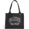 GANNI Large Recycled Cotton Tote Bag - Image 1