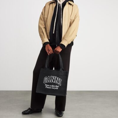 GANNI Large Recycled Cotton Tote Bag - Image 2