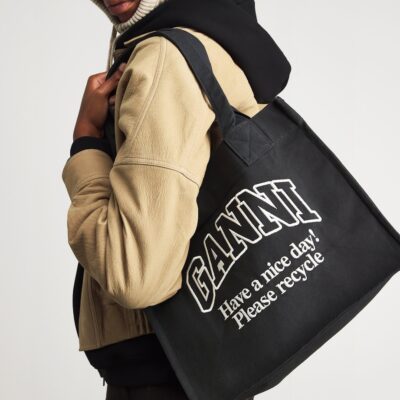 GANNI Large Recycled Cotton Tote Bag - Image 5