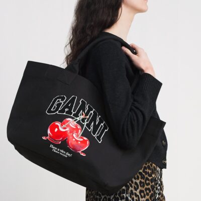 GANNI Medium Cherry Tote Bag - Image 2