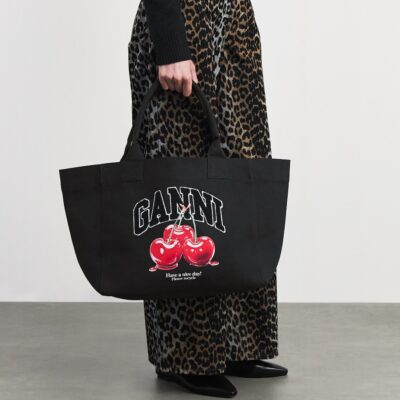 GANNI Medium Cherry Tote Bag - Image 4
