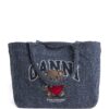 GANNI Medium Tweed Bear Tote Bag - Image 1