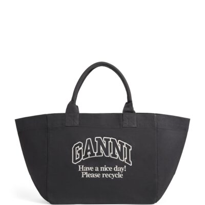 GANNI XXL Recycled Cotton Tote Bag - Image 1