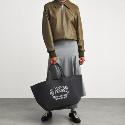 GANNI XXL Recycled Cotton Tote Bag - Image 2