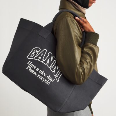 GANNI XXL Recycled Cotton Tote Bag - Image 5