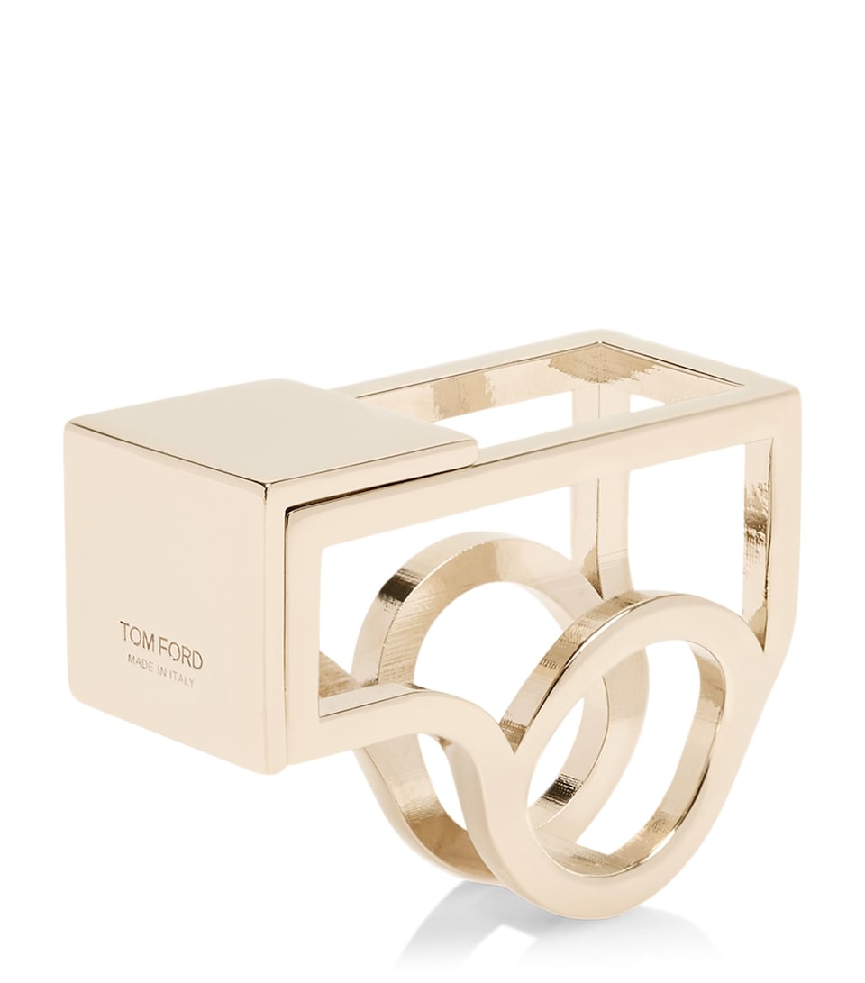 Giorgio Armani Brushed Palladium-Plated GA Logo Belt Buckle - Image 5