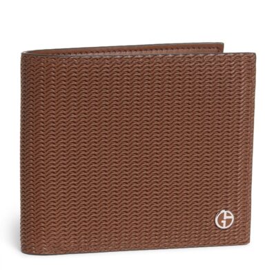 Giorgio Armani Calf Leather Embossed Bifold Wallet - Image 1