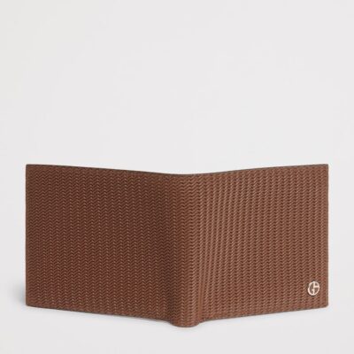 Giorgio Armani Calf Leather Embossed Bifold Wallet - Image 3