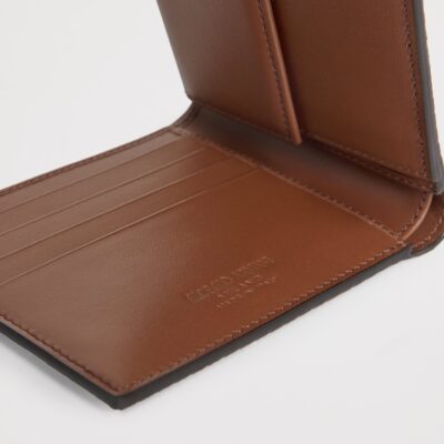 Giorgio Armani Calf Leather Embossed Bifold Wallet - Image 4