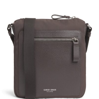 Giorgio Armani Leather-Trim Cross-Body Bag - Image 1