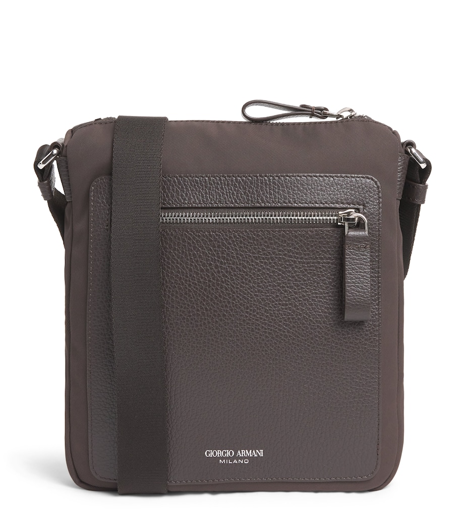 Giorgio Armani Leather-Trim Cross-Body Bag - Image 1