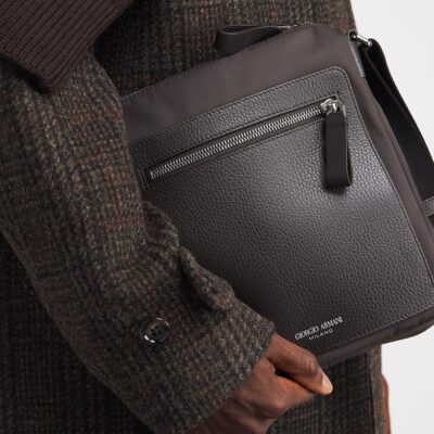 Giorgio Armani Leather-Trim Cross-Body Bag - Image 2