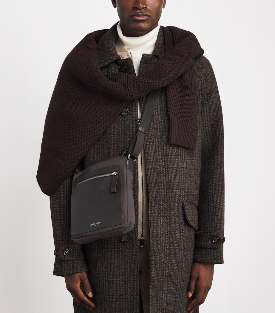 Giorgio Armani Leather-Trim Cross-Body Bag - Image 5