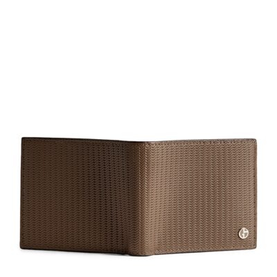 Giorgio Armani Leather Wave-Embossed Bifold Wallet - Image 2