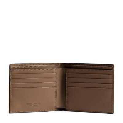 Giorgio Armani Leather Wave-Embossed Bifold Wallet - Image 3