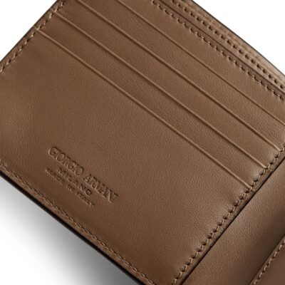 Giorgio Armani Leather Wave-Embossed Bifold Wallet - Image 4