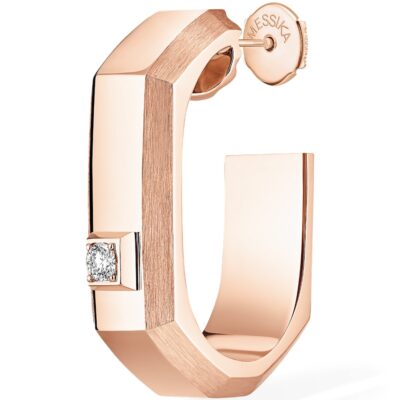 Giorgio Armani Satin Rose Gold-Plated GA Logo Belt Buckle - Image 1