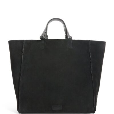 Giorgio Armani Suede Leather-Trim Tote Bag - Image 1