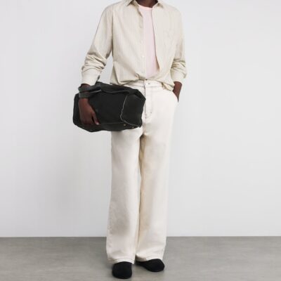Giorgio Armani Suede Leather-Trim Tote Bag - Image 2