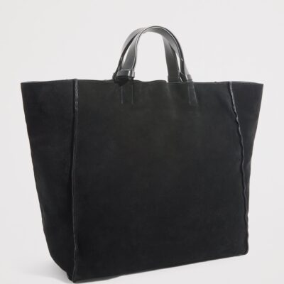 Giorgio Armani Suede Leather-Trim Tote Bag - Image 3