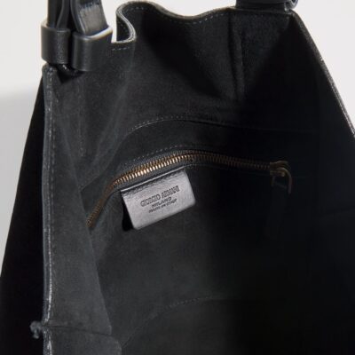 Giorgio Armani Suede Leather-Trim Tote Bag - Image 4