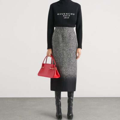Givenchy Medium Leather Pinch Top-Handle Bag - Image 2