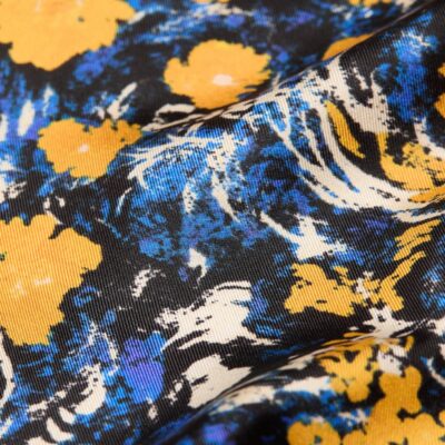 Givenchy Silk Floral Print Diamond Scarf - Image 3