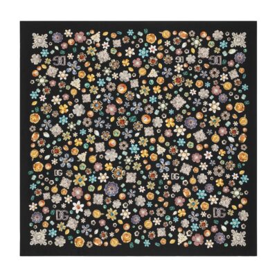 Givenchy Silk Floral Print Square Shawl - Image 3