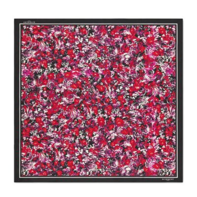 Givenchy Silk Floral Print Square Shawl - Image 5