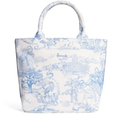 Harrods Small Cotton Logo Pouch - Image 3