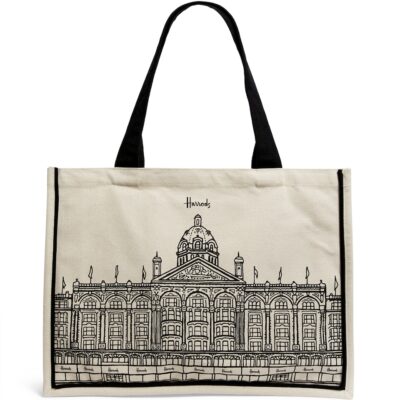 Harrods Small Embroidered Logo Tote Bag - Image 1