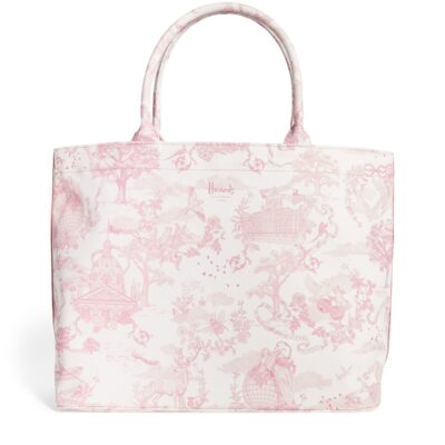 Harrods Small Embroidered Logo Tote Bag - Image 4
