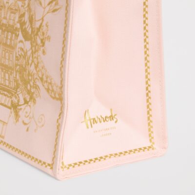 Harrods Small Gold Building Shopper Bag - Image 3