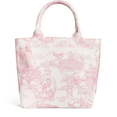 Harrods Small Toile Print Tote Bag - Image 1