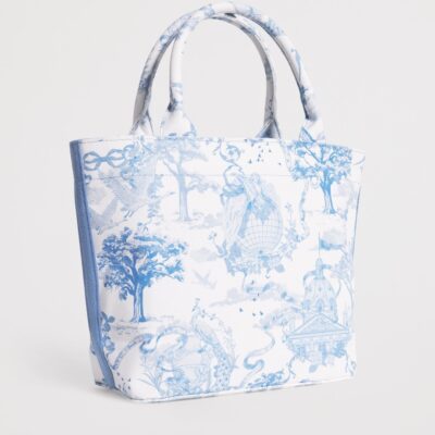 Harrods Small Toile Print Tote Bag - Image 2