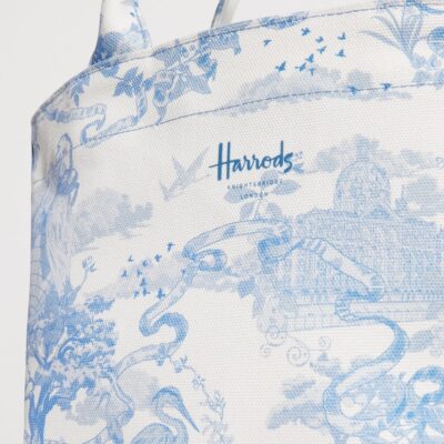 Harrods Small Toile Print Tote Bag - Image 3