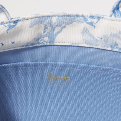 Harrods Small Toile Print Tote Bag - Image 4