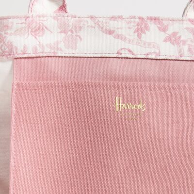 Harrods Small Toile Print Tote Bag - Image 4