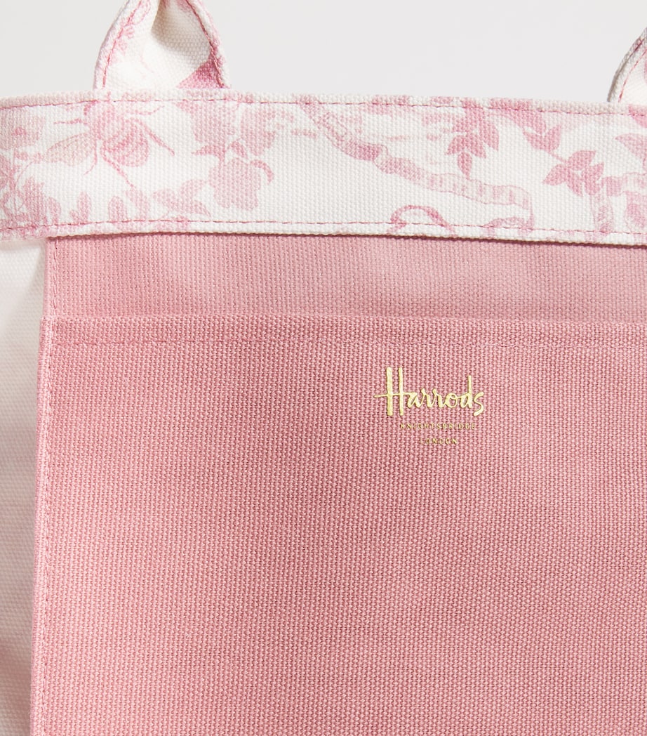 Harrods Small Toile Print Tote Bag - Image 4