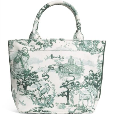 Harrods Small Toile Tote Bag - Image 1
