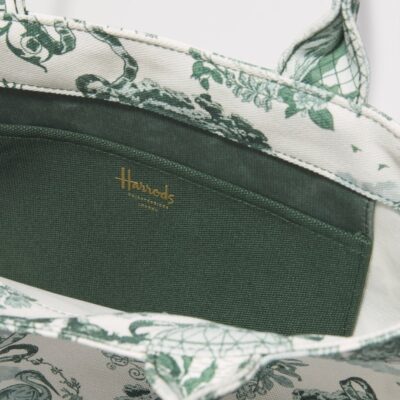 Harrods Small Toile Tote Bag - Image 3