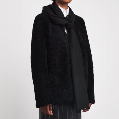 Harrods Wool Geometric Jacquard Scarf - Image 3