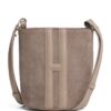 Harrods x Tusting Medium Suede H Cross-Body Bag - Image 1