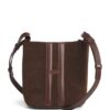 Harrods x Tusting Small Suede H Cross-Body Bag - Image 1