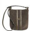 Harrods x Tusting Small Suede H Cross-Body Bag - Image 1