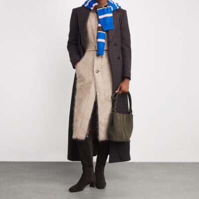 Harrods x Tusting Small Suede H Cross-Body Bag - Image 2