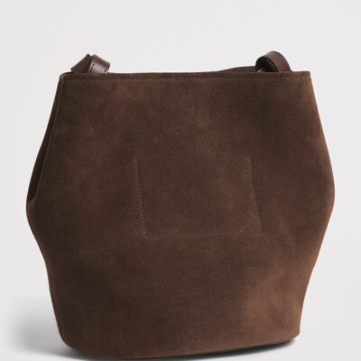 Harrods x Tusting Small Suede H Cross-Body Bag - Image 3